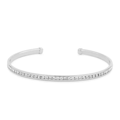 Maya J Birthstone Cuff Silver