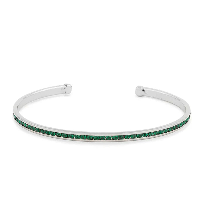 Maya J Birthstone Cuff Silver