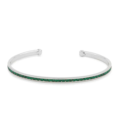 Maya J Birthstone Cuff Silver