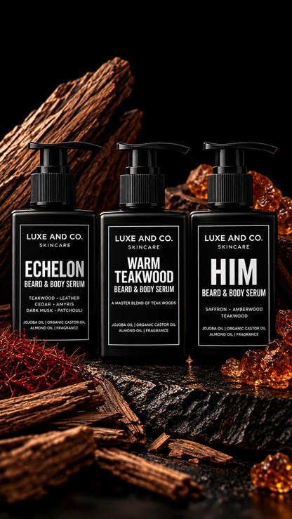 Men’s Upper Echelon Trio | 3-Piece Beard + Body Serum Set