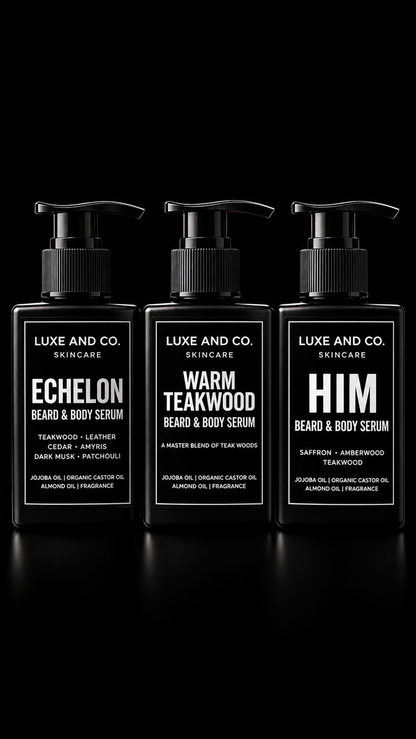 Men’s Upper Echelon Trio | 3-Piece Beard + Body Serum Set