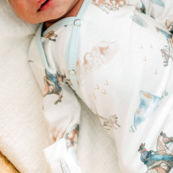 Newborn Knotted Gown - Boone