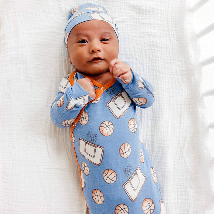 Newborn Knotted Gown - Dunk