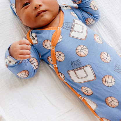 Newborn Knotted Gown - Dunk