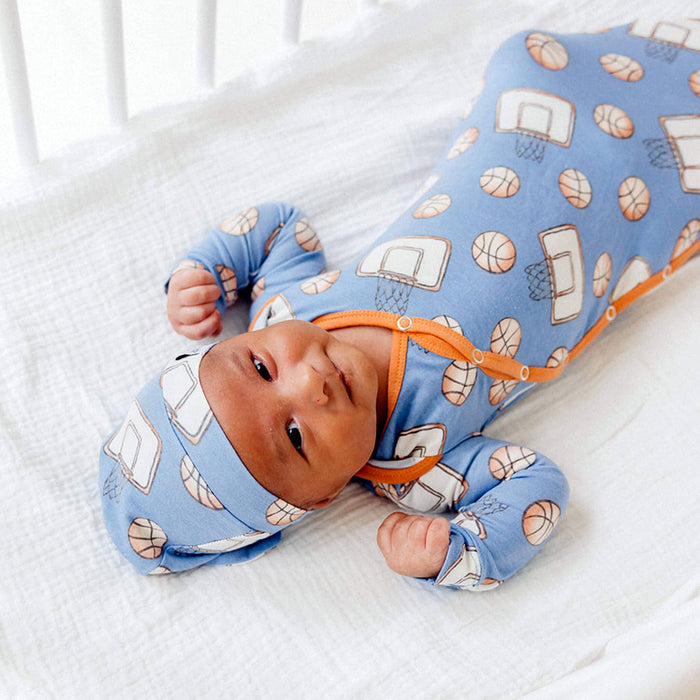Newborn Knotted Gown - Dunk