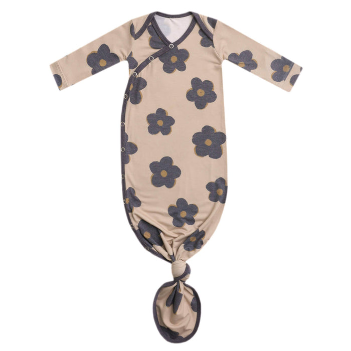 Newborn Knotted Gown - Gemma In Tan