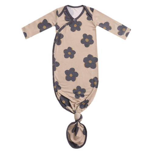 Newborn Knotted Gown - Gemma In Tan