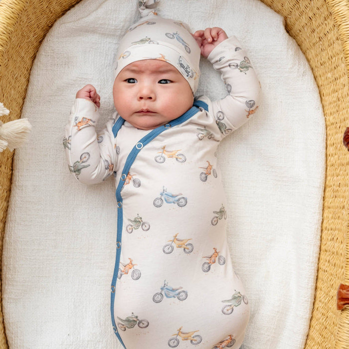 Newborn Knotted Gown - Ryder