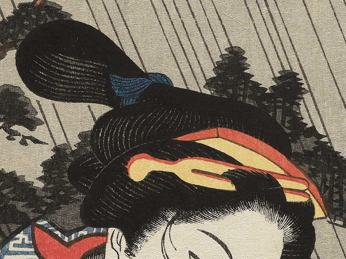 Okabeshuku niju-ni from the series Tokaido Beauties by Keisai Eisen, (Large print size) / BJ346-143