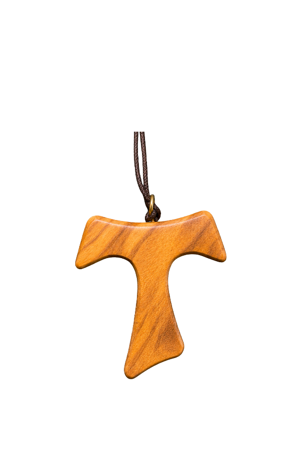 Olive Wood Tau Pendant - Large
