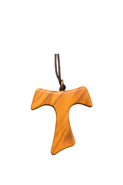 Olive Wood Tau Pendant - Large