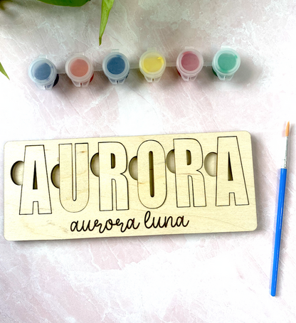 Personalized Name Puzzle Paint Kit