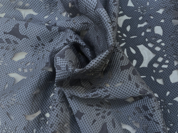 Poly Laser Cut Mesh - Navy