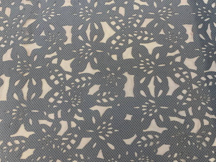 Poly Laser Cut Mesh - Navy