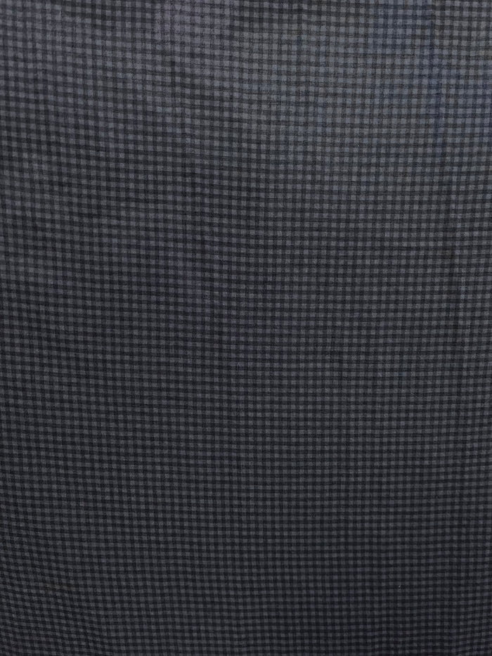 Poly Rayon Plaid - Navy &  Grey