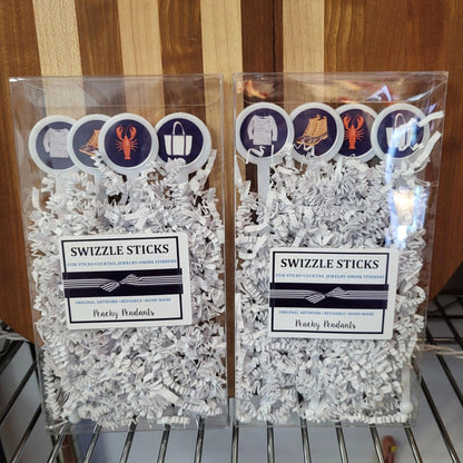 Preppy New England Swizzle Sticks 4PK - Potpourri Gift Shop