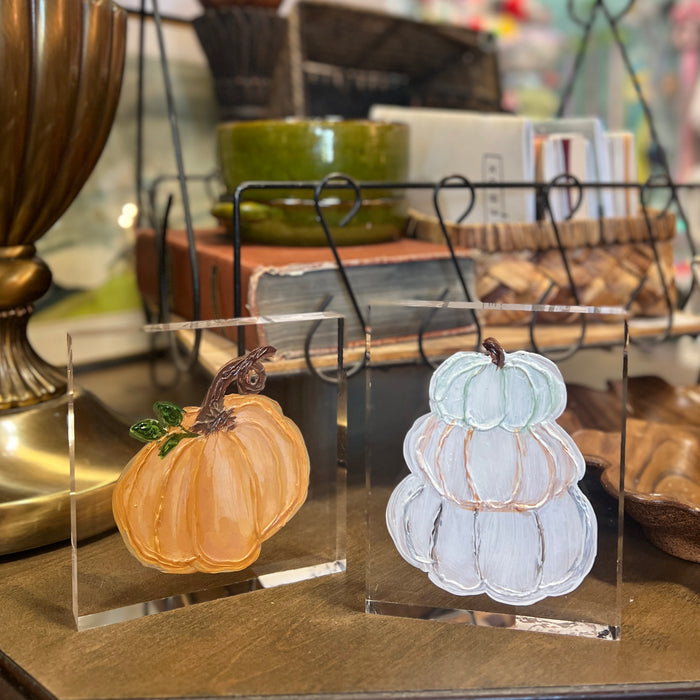 Pumpkin Acrylic Block