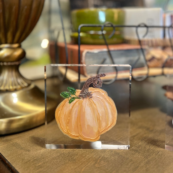Pumpkin Acrylic Block