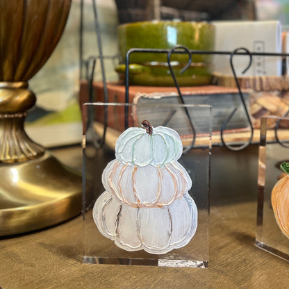 Pumpkin Acrylic Block