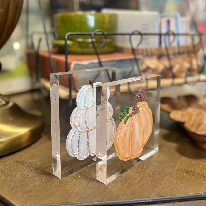 Pumpkin Acrylic Block