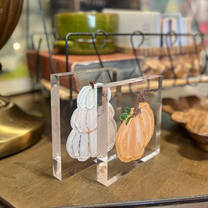 Pumpkin Acrylic Block