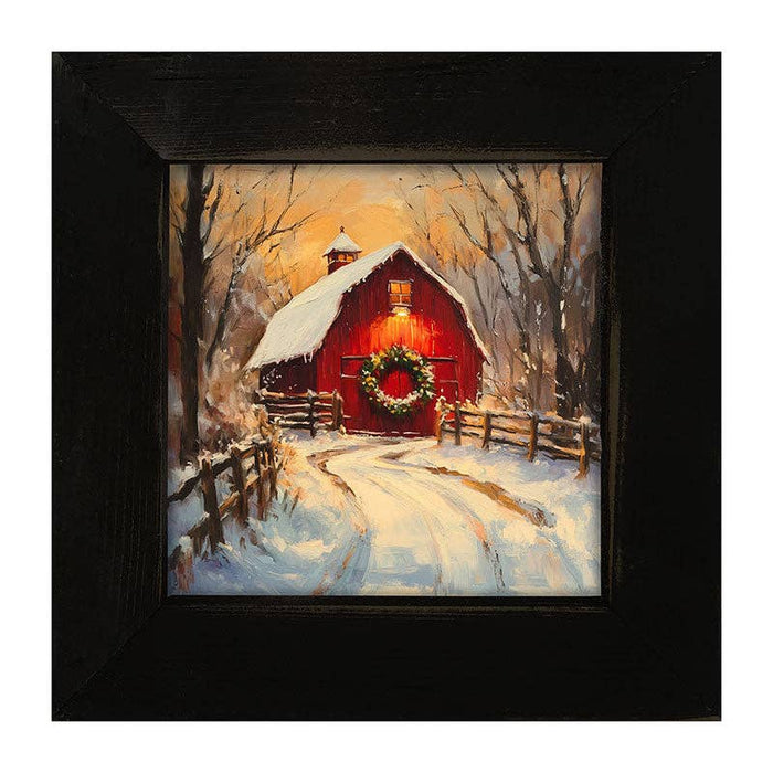 Red Barn at Christmas