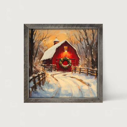 Red Barn at Christmas