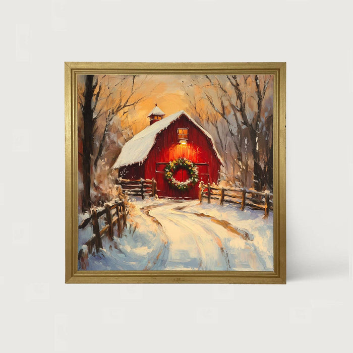 Red Barn at Christmas