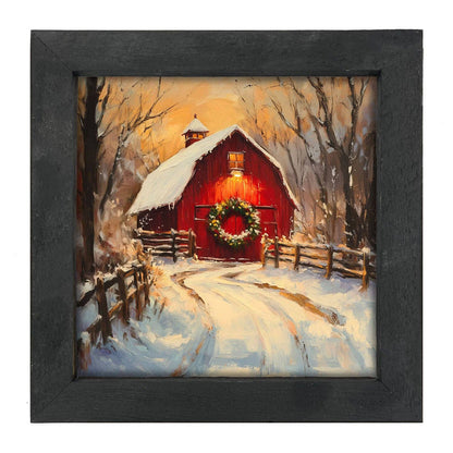 Red Barn at Christmas