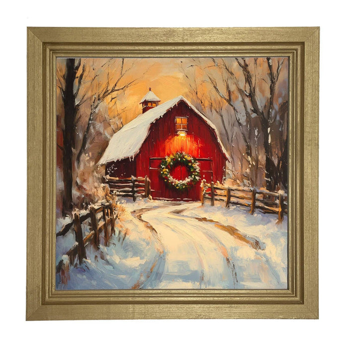 Red Barn at Christmas