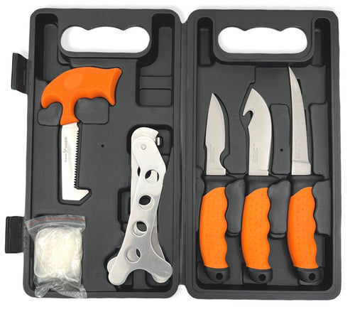 Red Deer® Big Game Field Dressing Kit 6 Piece Kit Hunter Orange - AnyTime Blades