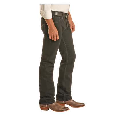 Rock & Roll Denim Black Slim Straight Jeans
