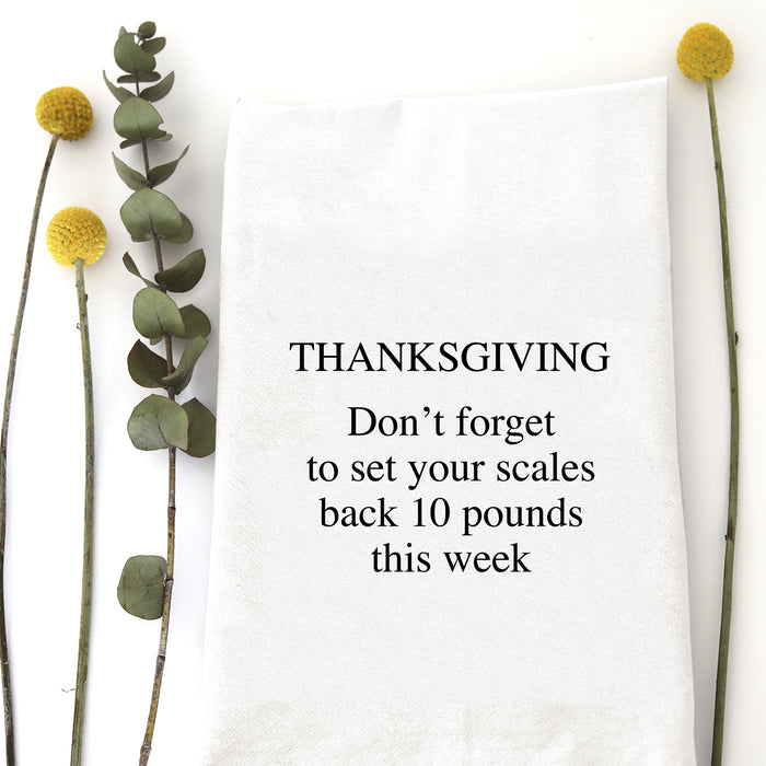 SET SCALES BACK - TEA TOWEL