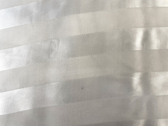 Silk Charmeuse & Chiffon Stripe - Bridal White - 19MM