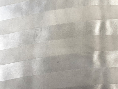 Silk Charmeuse & Chiffon Stripe - Bridal White - 19MM