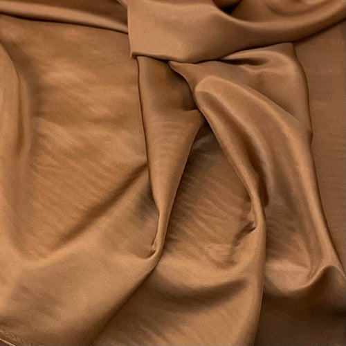 Silk Habotai Lining - Mocha Brown