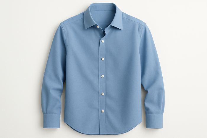 A LOVELY shirt with Sky Blue Cotton Shirting  pms # 16-4020