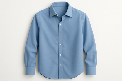 A LOVELY shirt with Sky Blue Cotton Shirting  pms # 16-4020