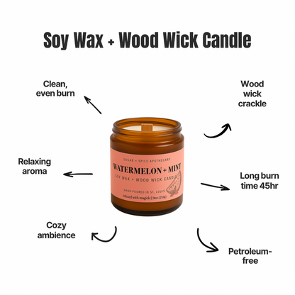 Soy Wax + Wood Wick Candle