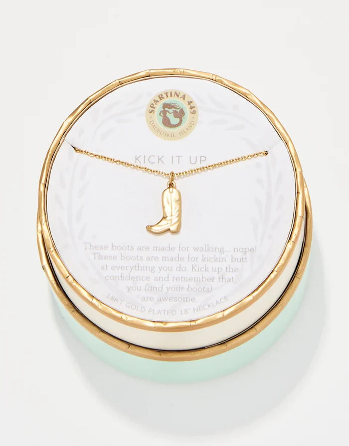 Spartina Sea La Vie Kick It Up/Cowgirl Boot Necklace