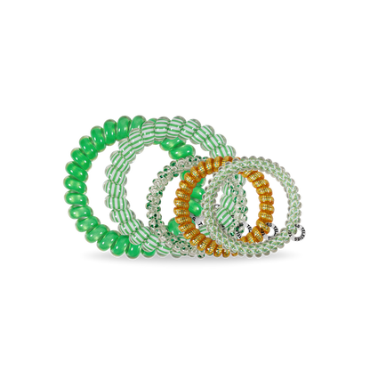 Spiral Hair Coil | Mix Pack | Dancing Green