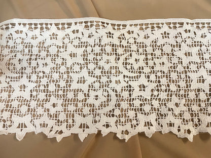 Star & Moon Cotton Lace - White