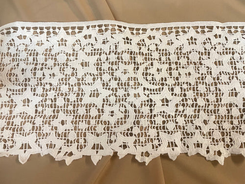 Star & Moon Cotton Lace - White