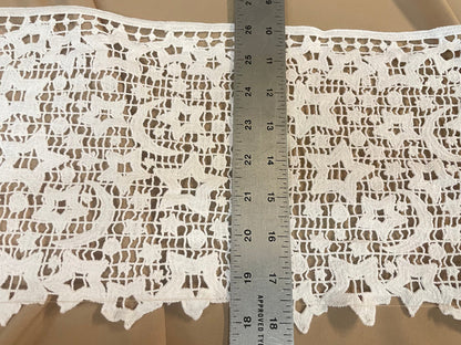 Star & Moon Cotton Lace - White