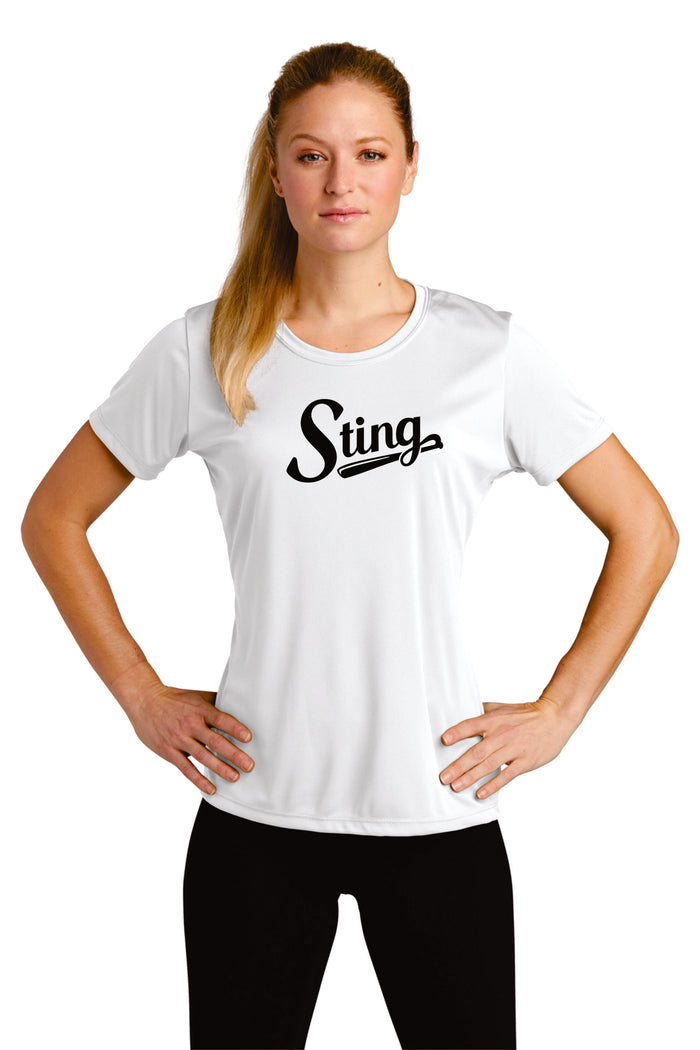 Sting Ladies Wicking Tee-3 designs- 4 colors