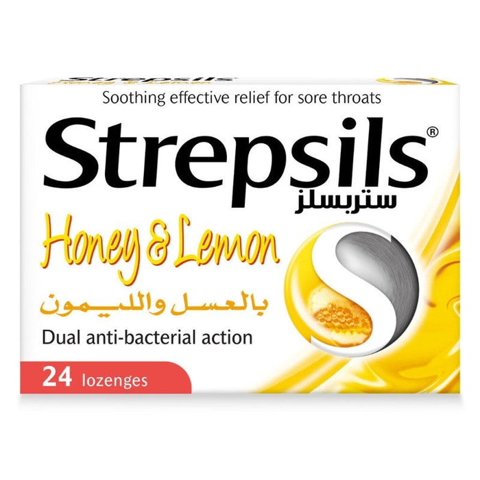 Strepsils Extra Honey & Lemon Soothing Effective Relief Lozenges for Sore Throats, 36 Lozenges