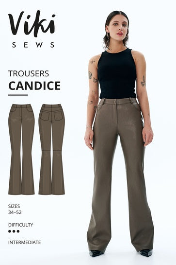 Stretch Faux Leather/Suede - Chestnut & Tan