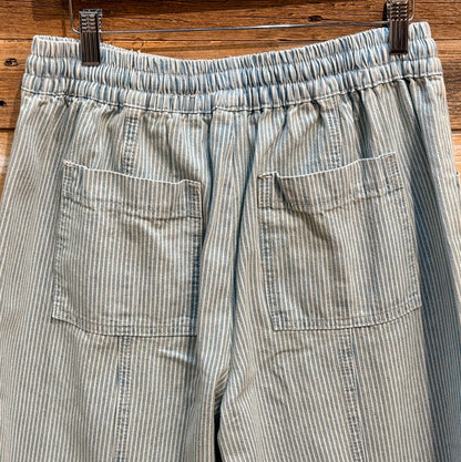 Striped Mid-Rise Jeans