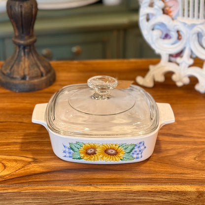 Sunflower CorningWare Dish