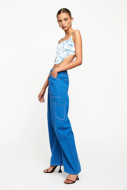 Tanis Corset in Blue Porcelain